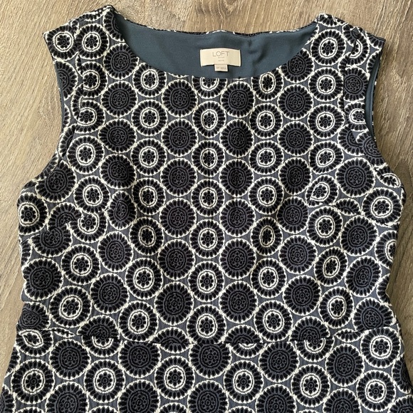 LOFT Petite Size 8P Navy Blue Women’s Dress - Picture 2 of 6